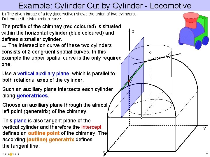 Example: Cylinder Cut by Cylinder - Locomotive b) The given image of a toy