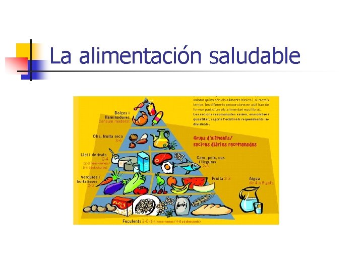 La alimentación saludable 