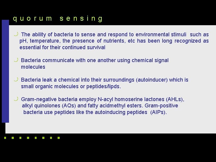 q u o r u m s e n s i n g k