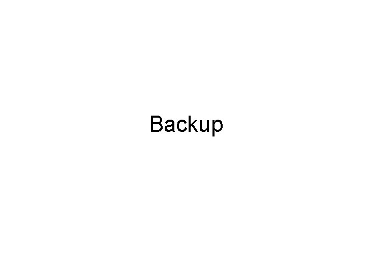 Backup 