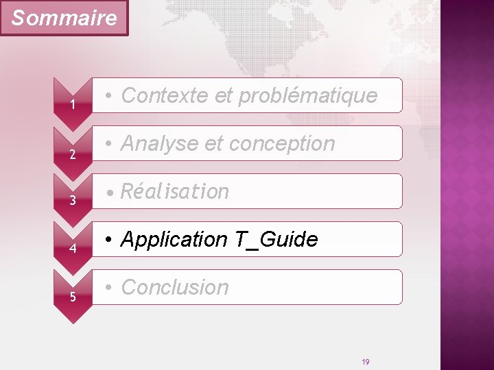 Sommaire 1 • Contexte et problématique 2 • Analyse et conception 3 • Réalisation