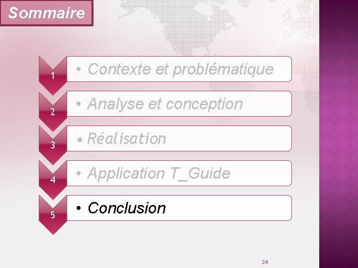 Sommaire 1 • Contexte et problématique 2 • Analyse et conception 3 • Réalisation