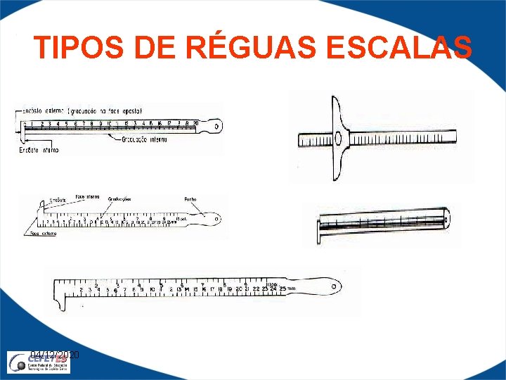 TIPOS DE RÉGUAS ESCALAS 04/12/2020 