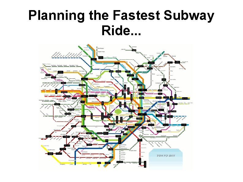Planning the Fastest Subway Ride. . . Planning the Fastest Subway Ride. . .