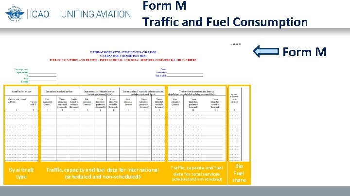 Form M Traffic and Fuel Consumption Form M By aircraft type Traffic, capacity and