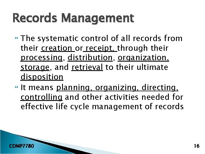 Introduction to Content Records Management Reference Textbook Chapter