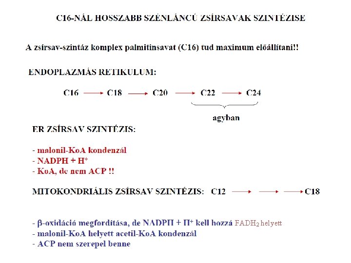 FADH 2 helyett 