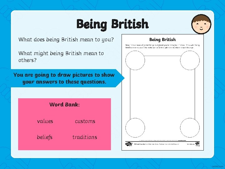 Being British What does being British mean to you? What might being British mean