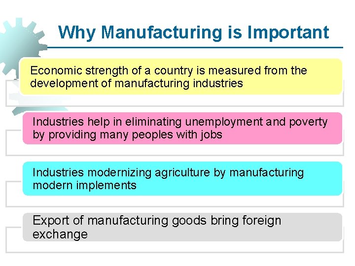 Why Manufacturing is Important Economic strength of a country is measured from the development