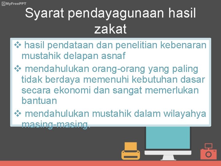 Syarat pendayagunaan hasil zakat v hasil pendataan dan penelitian kebenaran mustahik delapan asnaf v