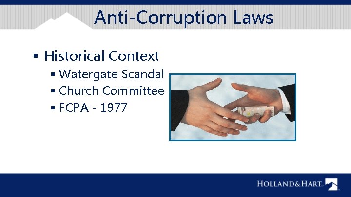 Anti-Corruption Laws § Historical Context § Watergate Scandal § Church Committee § FCPA -