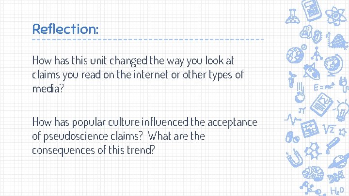 Reflection: How has this unit changed the way you look at claims you read