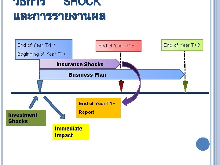 วธการ SHOCK และการรายงานผล End of Year T-1 / Beginning of Year T 1+ End