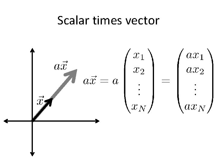 Scalar times vector 