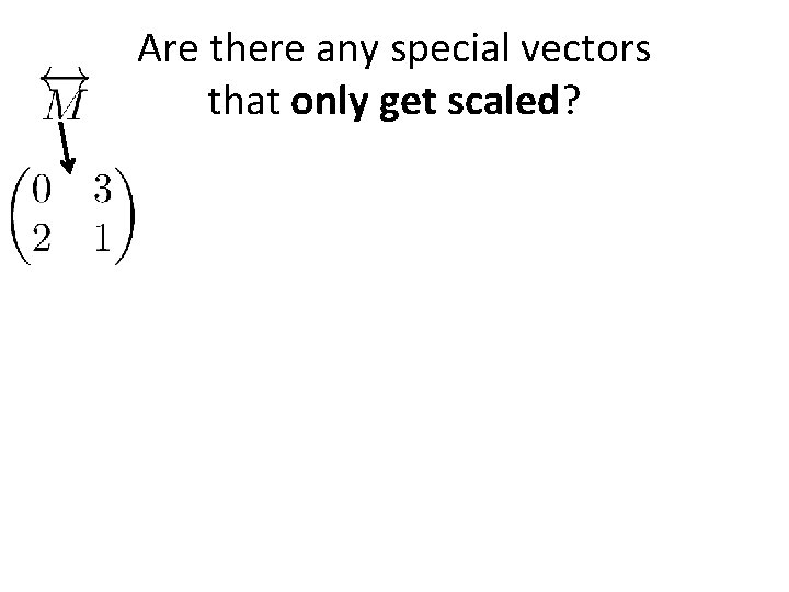 Are there any special vectors that only get scaled? 