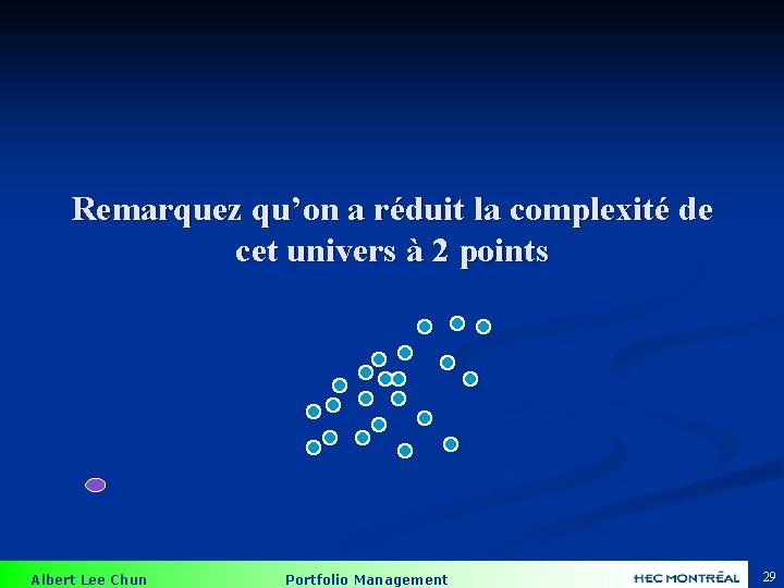 Remarquez qu’on a réduit la complexité de cet univers à 2 points Albert Lee