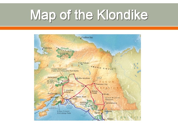 Map of the Klondike 