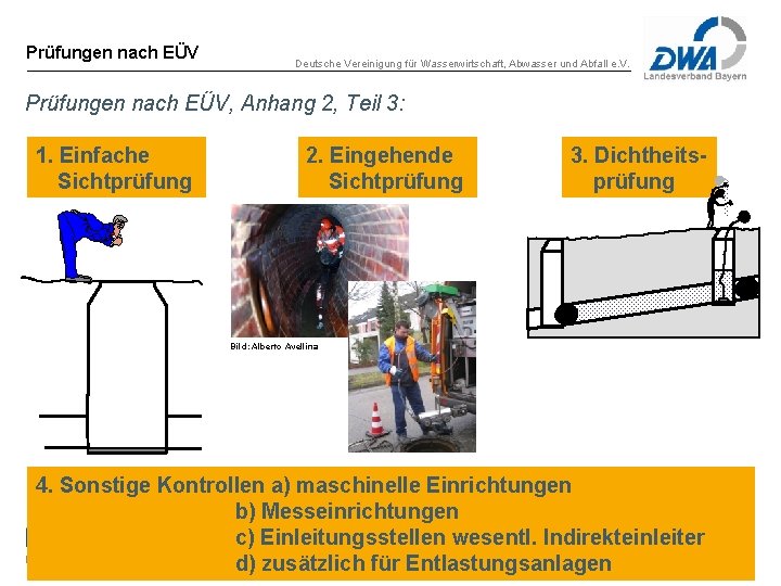 Prüfungen nach EÜV Deutsche Vereinigung für Wasserwirtschaft, Abwasser und Abfall e. V. Prüfungen nach