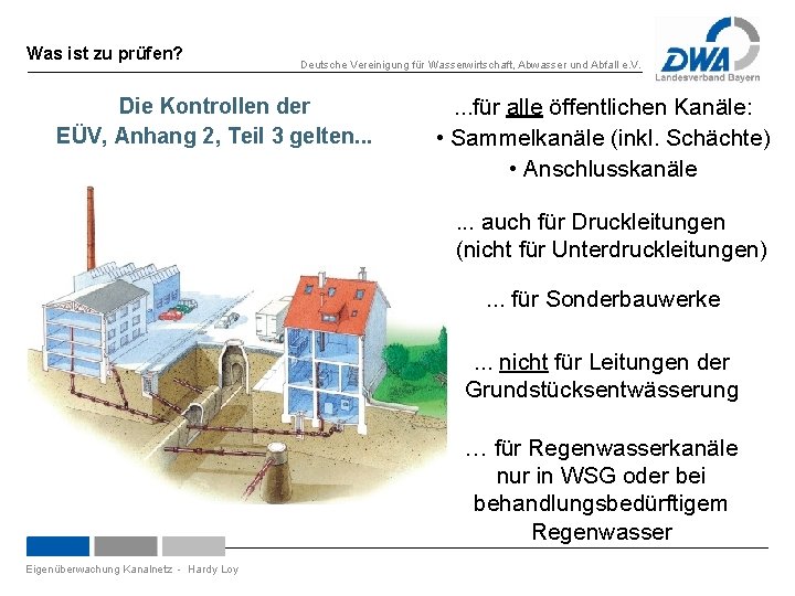 Was ist zu prüfen? Deutsche Vereinigung für Wasserwirtschaft, Abwasser und Abfall e. V. Die