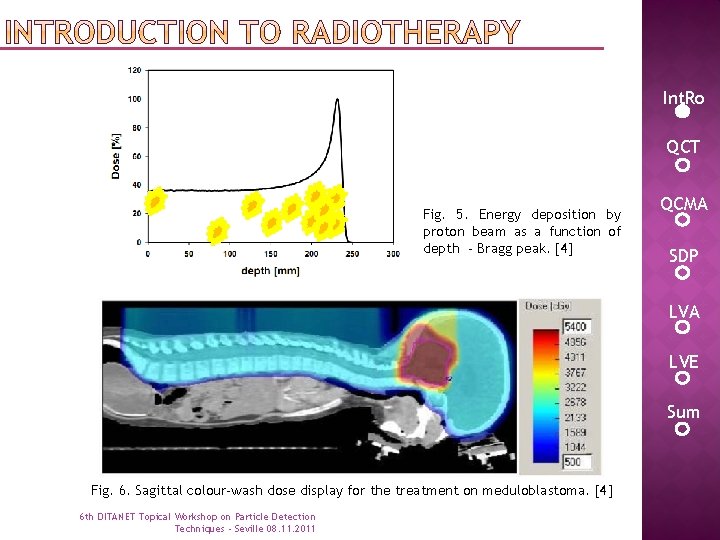 Int. Ro QCT Fig. 5. Energy deposition by proton beam as a function of