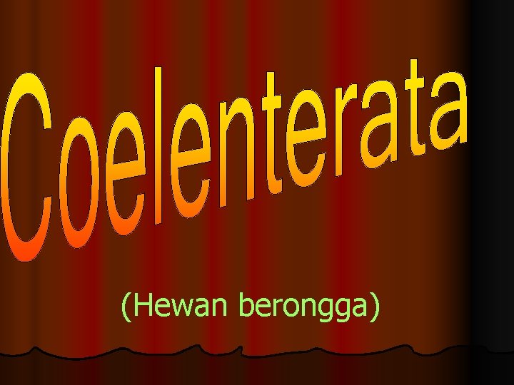 (Hewan berongga) 