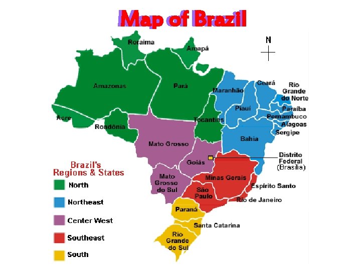 Map of of Brazil 