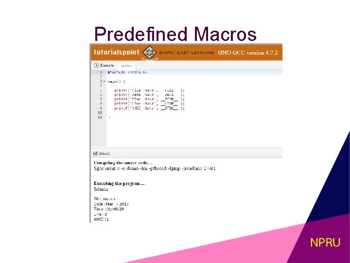 Predefined Macros 