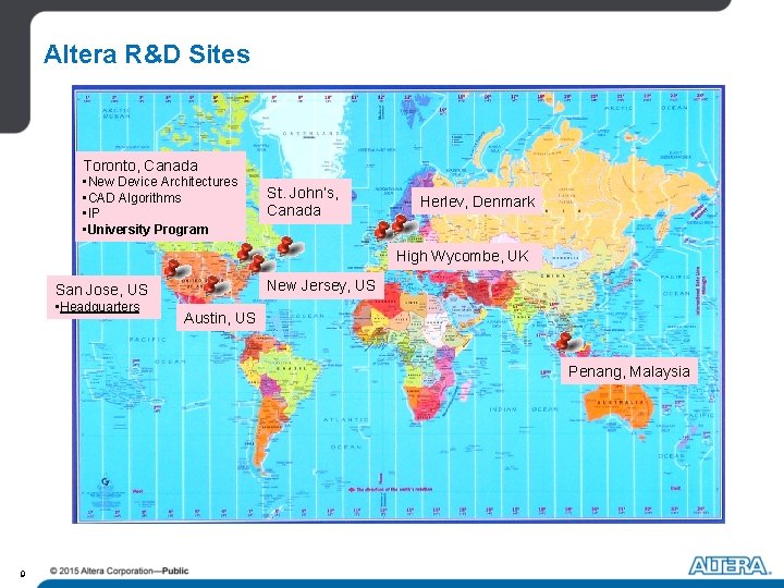 Altera R&D Sites Toronto, Canada • New Device Architectures • CAD Algorithms • IP