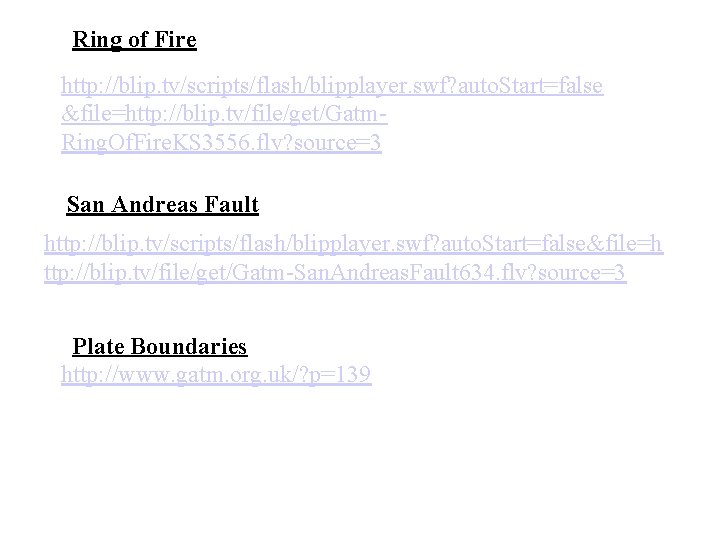 Ring of Fire http: //blip. tv/scripts/flash/blipplayer. swf? auto. Start=false &file=http: //blip. tv/file/get/Gatm. Ring. Of.