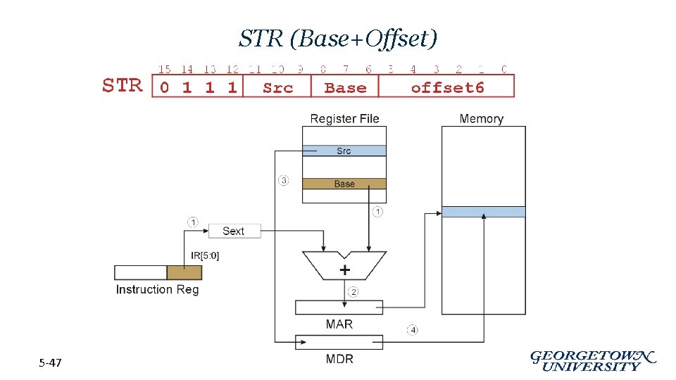 STR (Base+Offset) 5 -47 