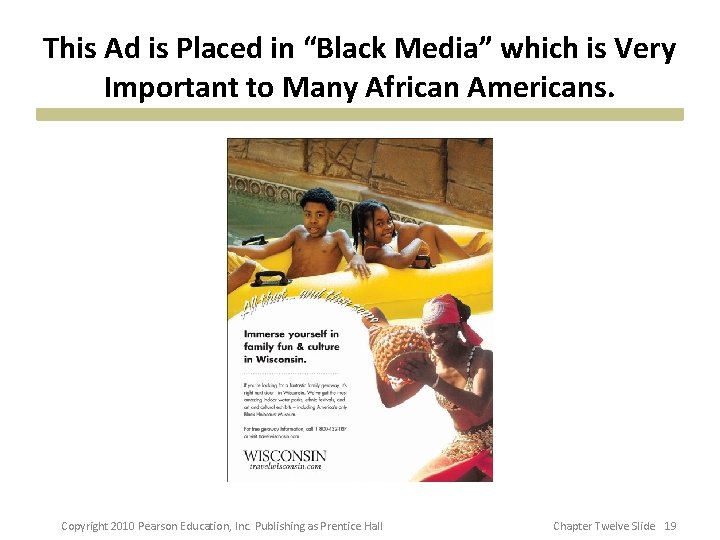 This Ad is Placed in “Black Media” which is Very Important to Many African