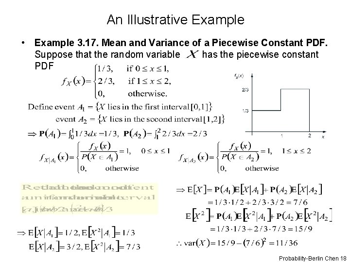 An Illustrative Example • Example 3. 17. Mean and Variance of a Piecewise Constant