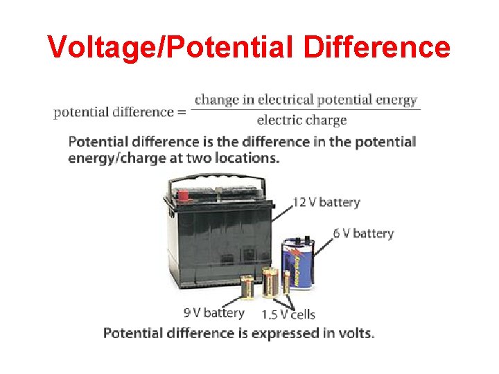 Voltage/Potential Difference 