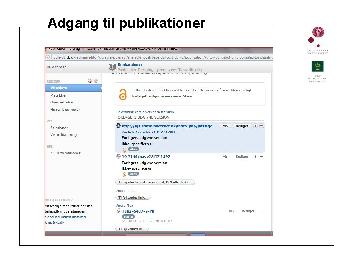 Adgang til publikationer 