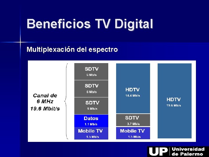 Beneficios TV Digital Multiplexación del espectro 