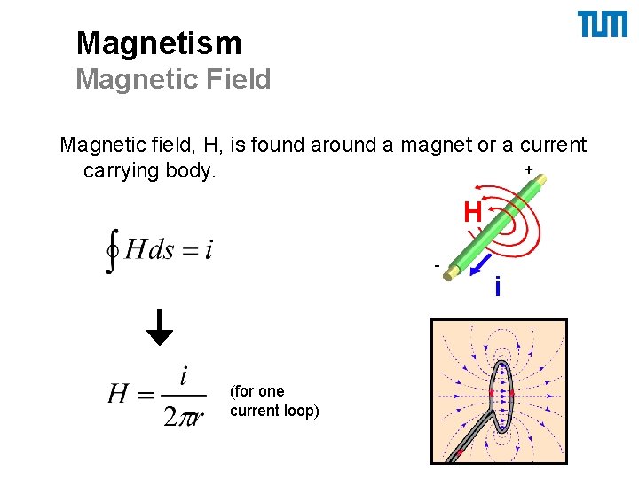 Magnetism Magnetic Field Magnetic field, H, is found around a magnet or a current