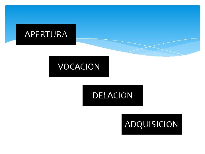 APERTURA VOCACION DELACION ADQUISICION 