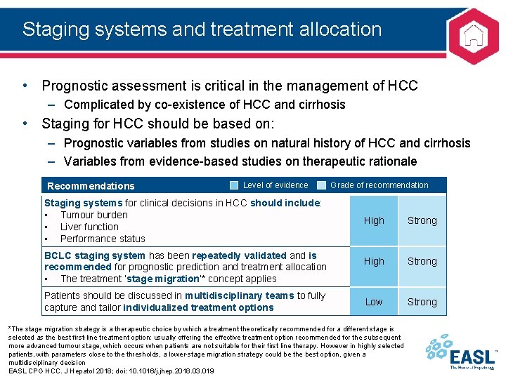 Staging systems and treatment allocation • Prognostic assessment is critical in the management of