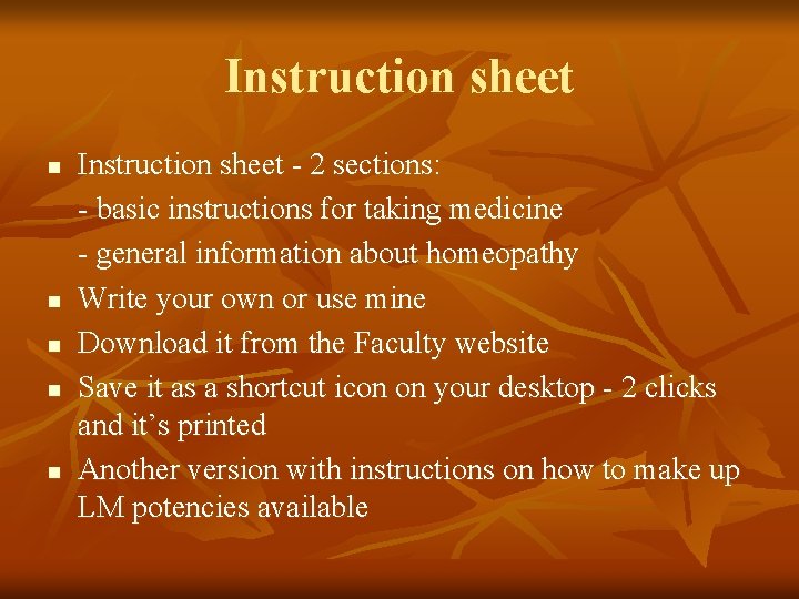 Instruction sheet n n n Instruction sheet - 2 sections: - basic instructions for Instruction sheet n n n Instruction sheet - 2 sections: - basic instructions for