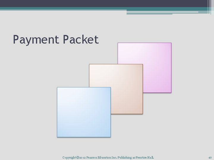 Payment Packet Copyright © 2012 Pearson Education Inc. Publishing as Prentice Hall. 42 Payment Packet Copyright © 2012 Pearson Education Inc. Publishing as Prentice Hall. 42