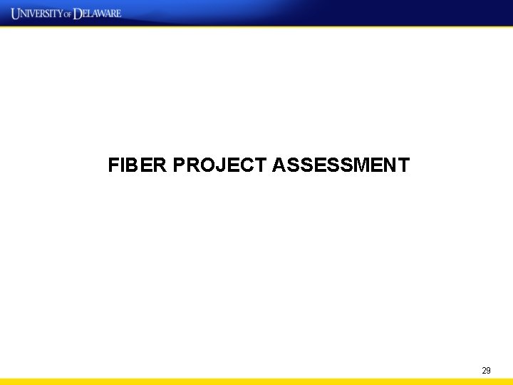 FIBER PROJECT ASSESSMENT 29 