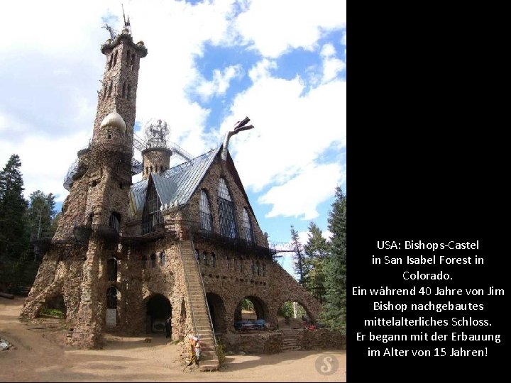 USA: Bishops-Castel in San Isabel Forest in Colorado. Ein während 40 Jahre von Jim