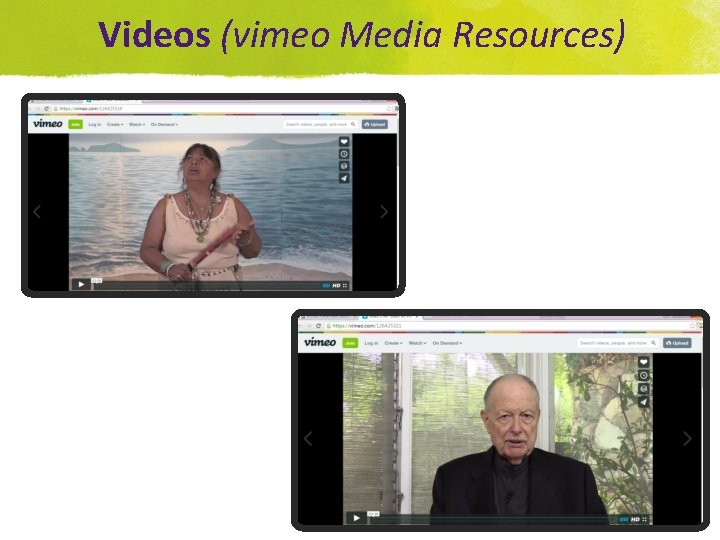 Videos (vimeo Media Resources) 