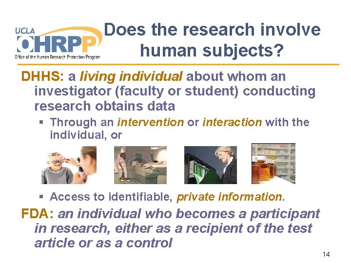 Does the research involve human subjects? DHHS: a living individual about whom an investigator