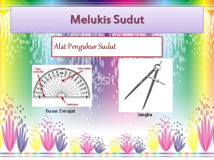 Melukis Sudut Alat Pengukur Sudut Busur Derajat Jangka 