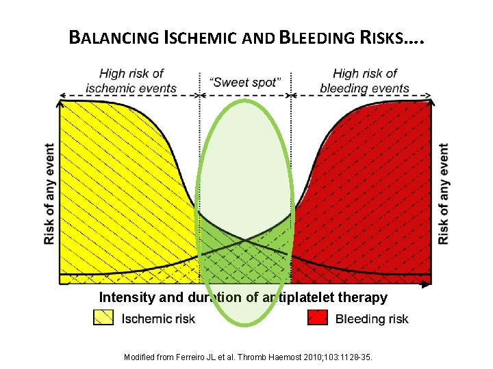 BALANCING ISCHEMIC AND BLEEDING RISKS…. Intensity and duration of antiplatelet therapy Modified from Ferreiro