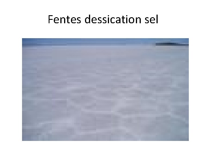 Fentes dessication sel 