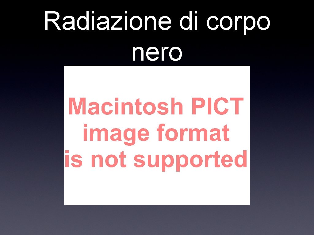 Radiazione di corpo nero 
