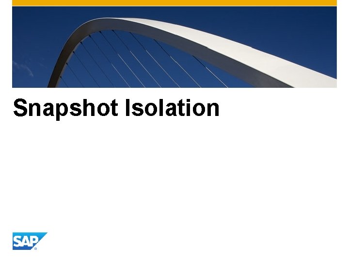 Snapshot Isolation 