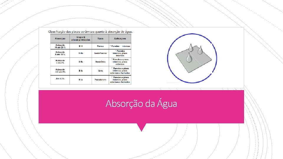 Absorção da Água 